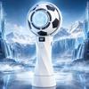 Kreativer Mini-Fußball-Kühl-Elektrolüfter, Hochgeschwindigkeits-Wiederaufladbarer Handventilator, 5 Stufen, LED-Anzeige, Fußball-Design-Lüfter, Outdoor