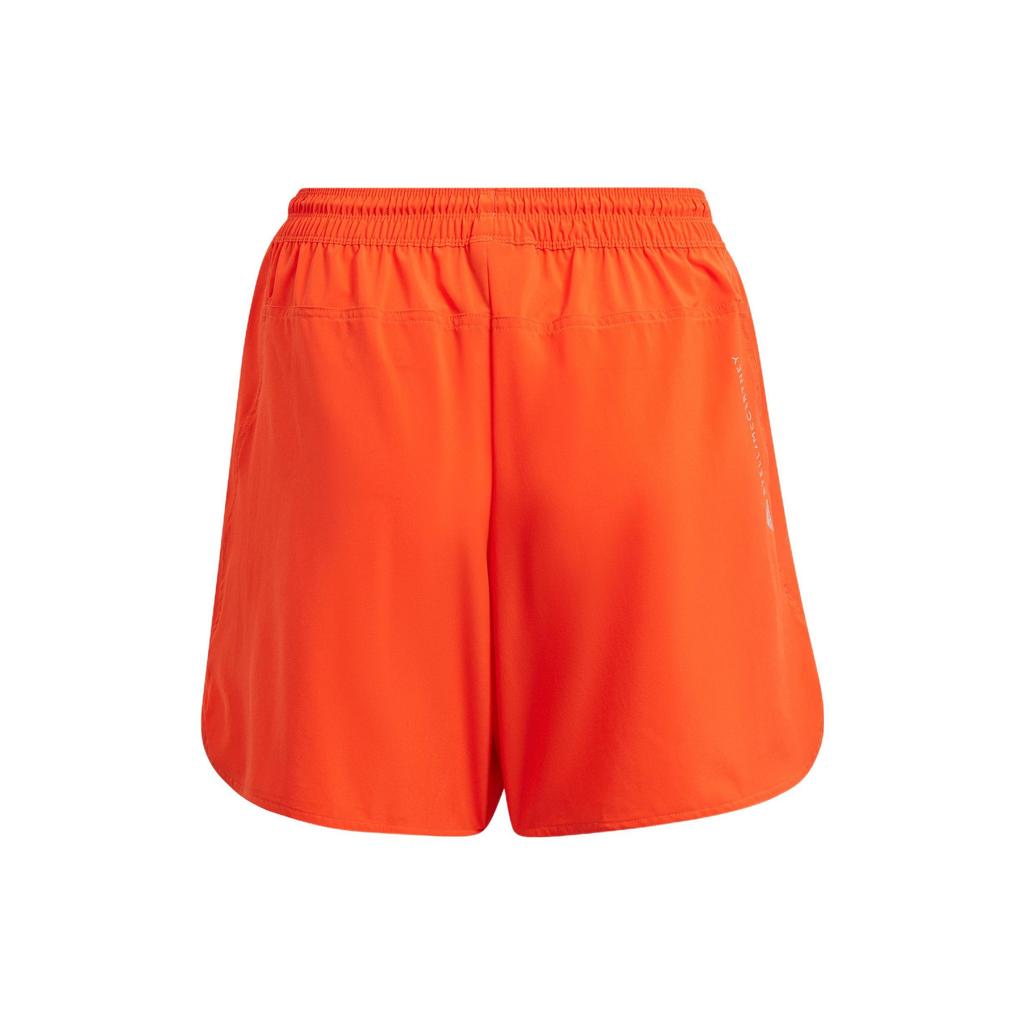 Adidas Solid Color Logo Print Elastic Waist Shorts Women Shorts Orange HG6874
