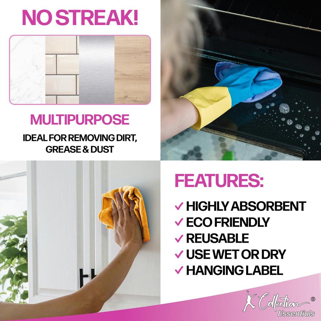 K Collection Microfibre Cleaning Cloth (Pack of 50)