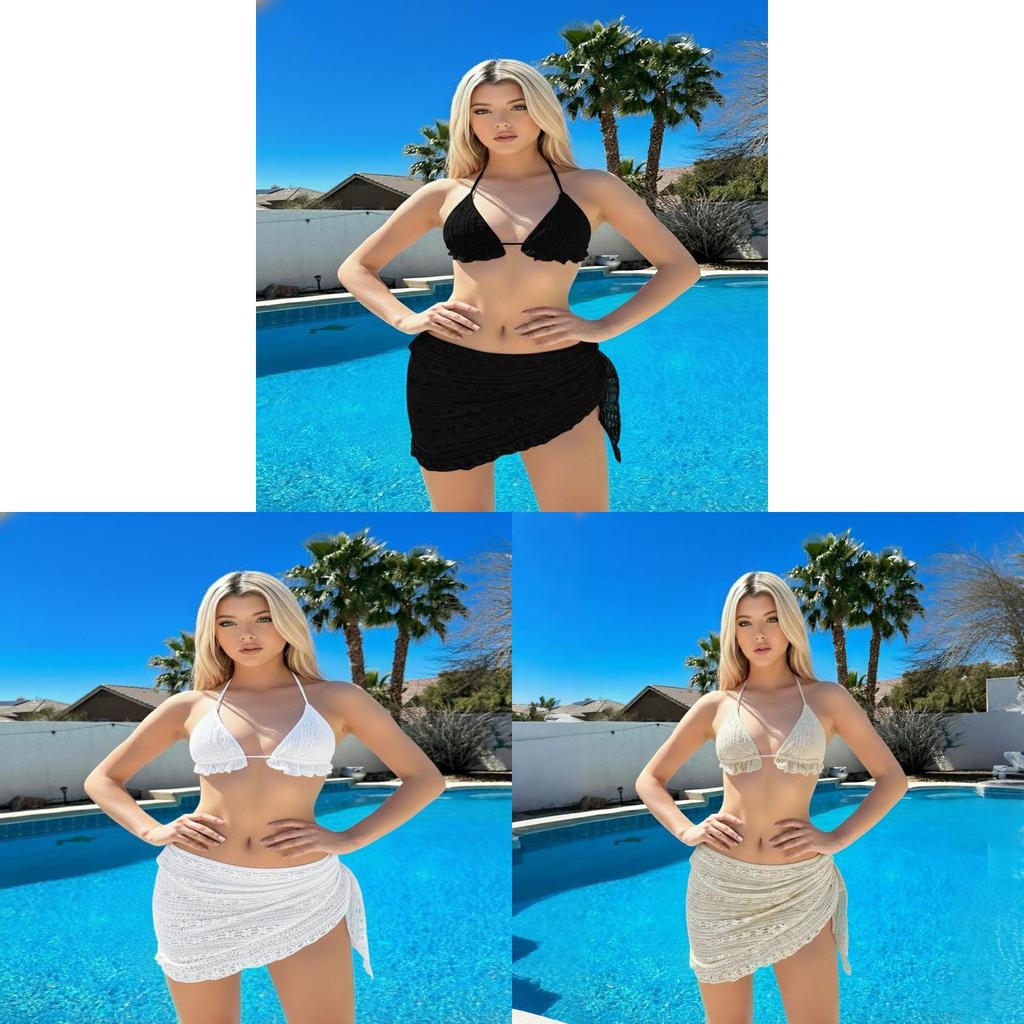 Classic Nylon Bikini Set For Women With Pure Color Design For Swimming And Water Sports