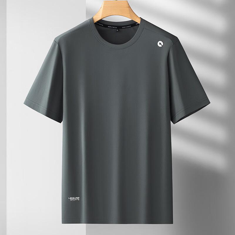 Men's Plus Size Quick-Dry Round Neck Sports T-Shirt