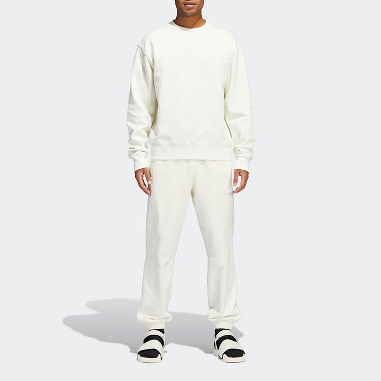 Adidas Originals Trefoil X Pharrell Williams Solid Crew Neck Sweatshirt Men Tops White HF9944