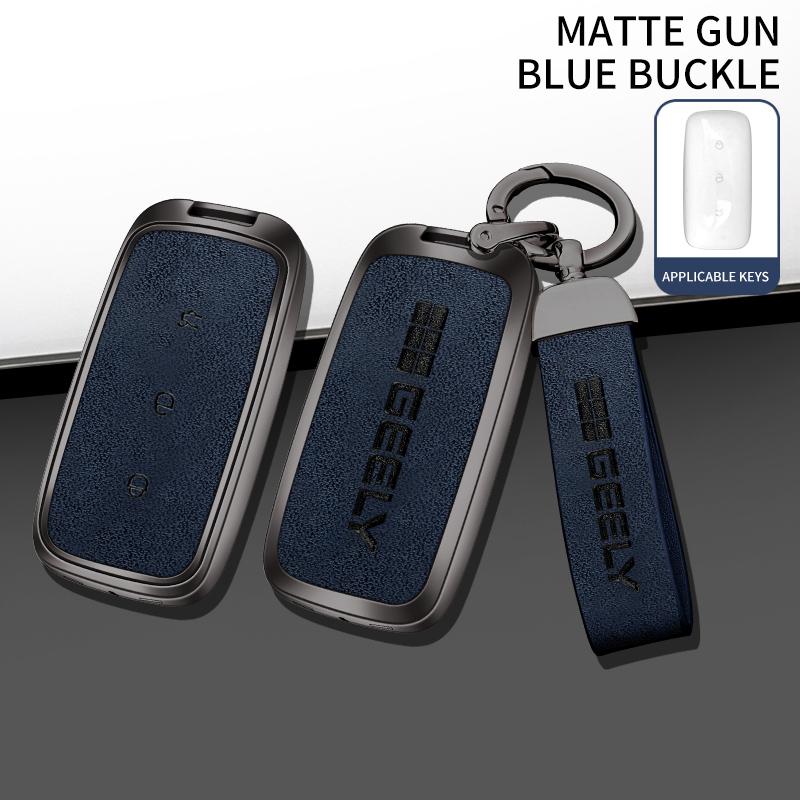 Estuche de Cuero de Aleación de Zinc para Llave de Coche Geely Galaxy Ex5 L6 L7 E5 Galaxy Starry 8 Emi No.1 Proton E.Mas E8 7 5 Llavero Estuche para Llave de Coche