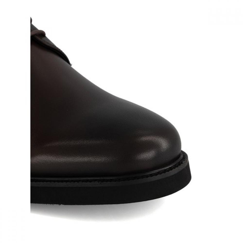 Daks Men Plain Comfort Derby Shoes Dark Brown Drx607kh22