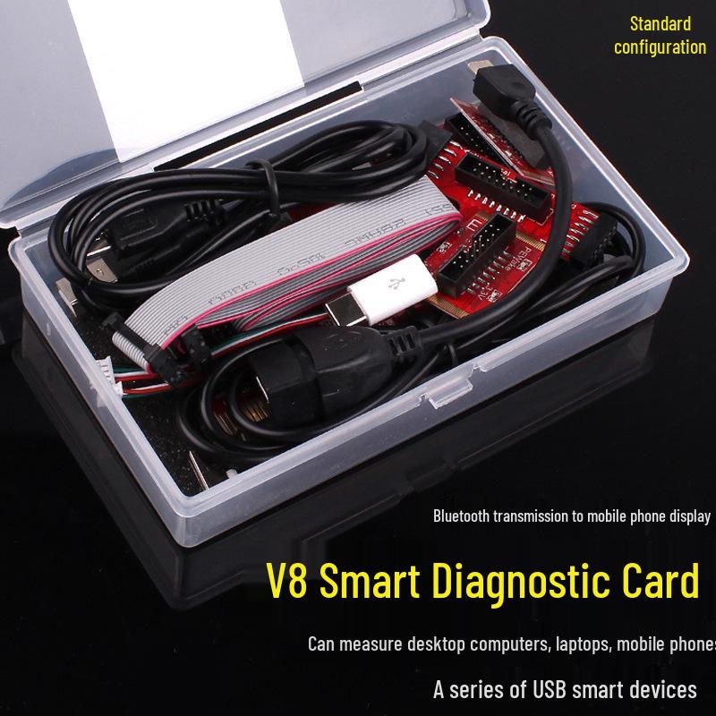 V8 Diagnostic Card: PCIE Computer Motherboard Repair & USB Fault Detection Tool