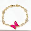 Crystal Inlay Crystal Bracelet Zirconia Women Bracelet Minimalist Look Leaf Bracelet  Dating Outfit