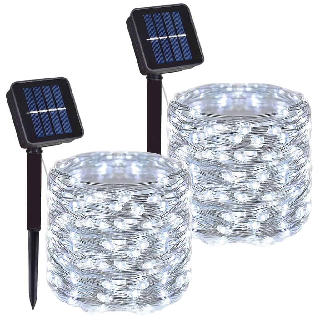 32m/22m/12m/7m Solar LED Light Outdoor Festoon Lamp Garden Fairy Light String 1~2PC Waterproof Christmas Garland Yard Decoration
