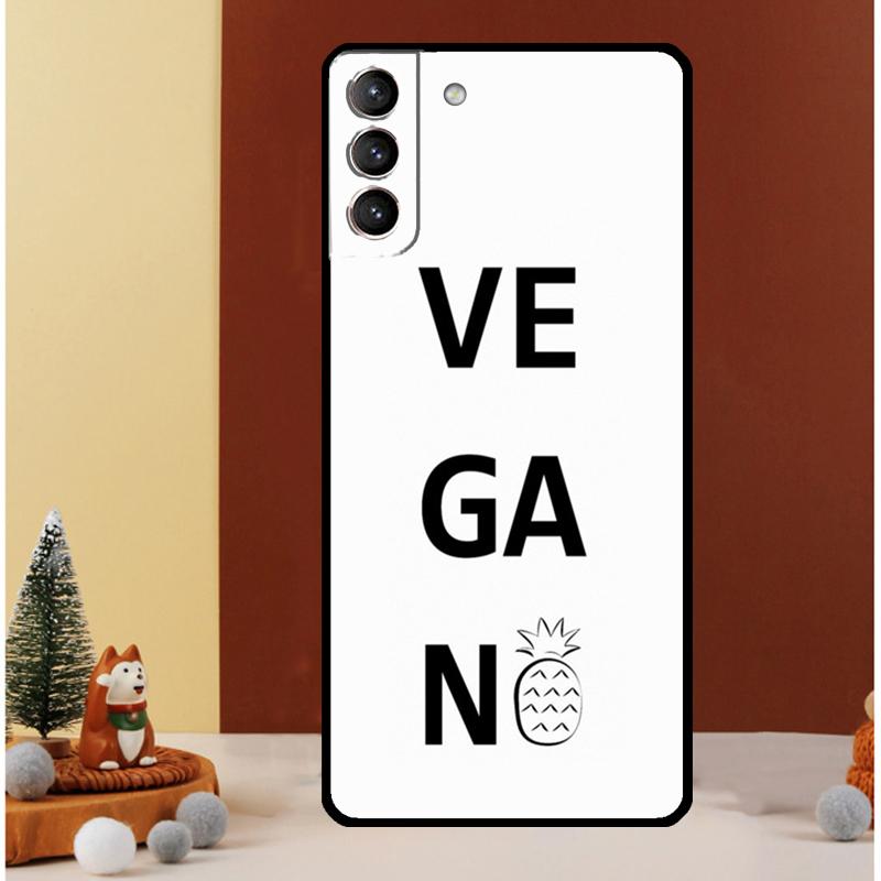 LOVE VEGGIE Vegetarian Quotes VEGAN Case For Samsung Galaxy S25 Ultra S20 S21 S22 S23 S24 Ultra S9 S10 Plus S25 FE Cover Funda