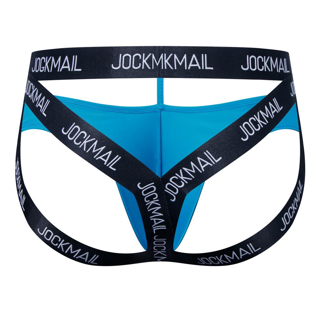 Jockstraps JOCKMAIL Elastic Band Letter Printed Fashion Ultra-thin Ice Silk Men's Thong Underwear