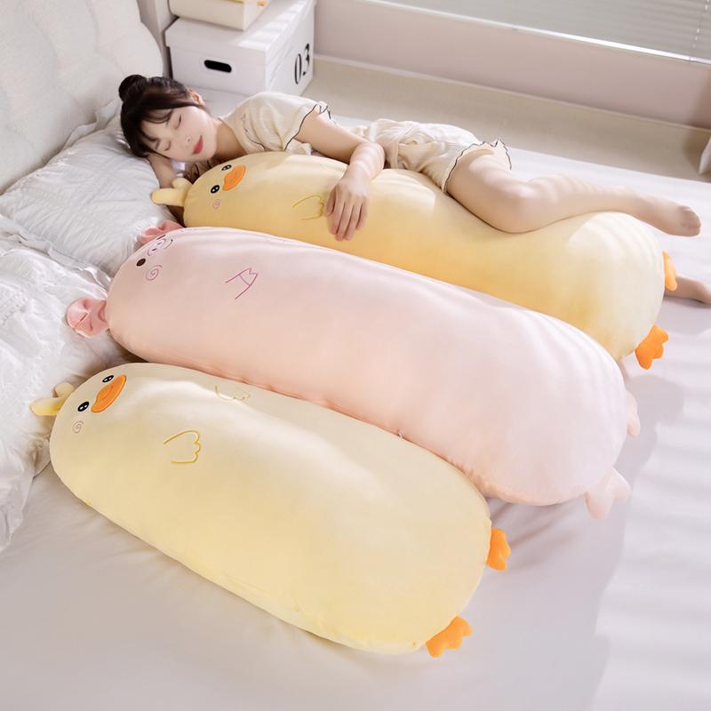 Cute Long Pig Duck Plush Toys Stuffed Soft Pause Office Nap Doll Bed Sleepping Pillow Home Decor Birthday Gifts