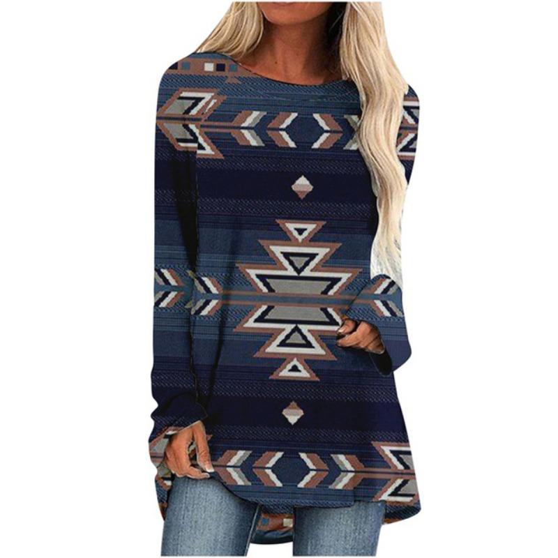 Осенне-зимняя модная женская футболка с длинными рукавами — фото 16