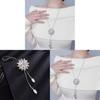 Snowflake Pendant Necklace For Women With Water Diamond Geometric Design Summer
