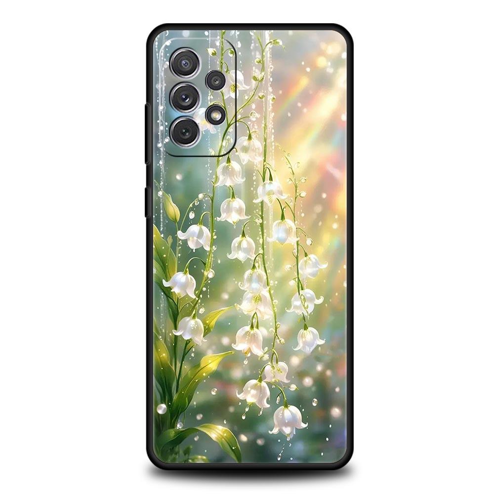 Lily Of The Valley Clear Floral Phone Case for Samsung Galaxy A55 A35 A15 A14 A13 A25 A54 A51 A71 A72 A73 A32 A52 A41 Soft TPU