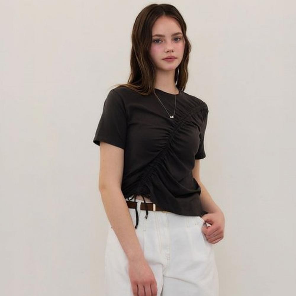 

Cc CollecT Wave Shirring STring DeTail T shirT C262psm334 DG/66