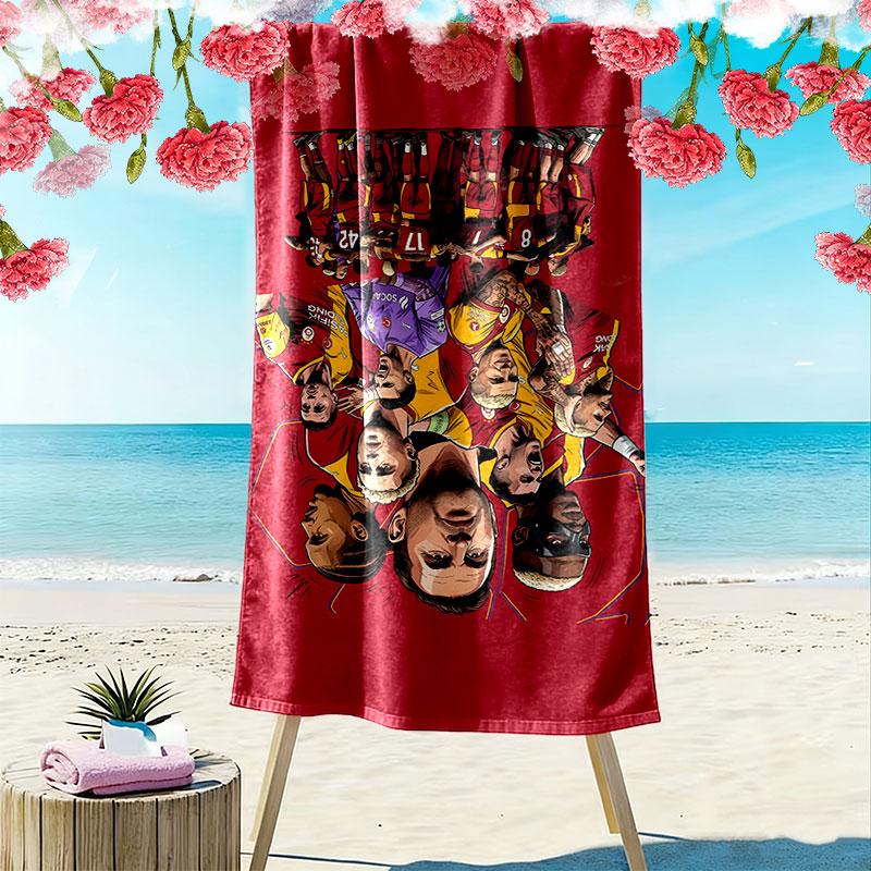 Galatasaray SK Players Print Beach Towel, Large Soft Quick Dry Towel for Beach Camping Swimming