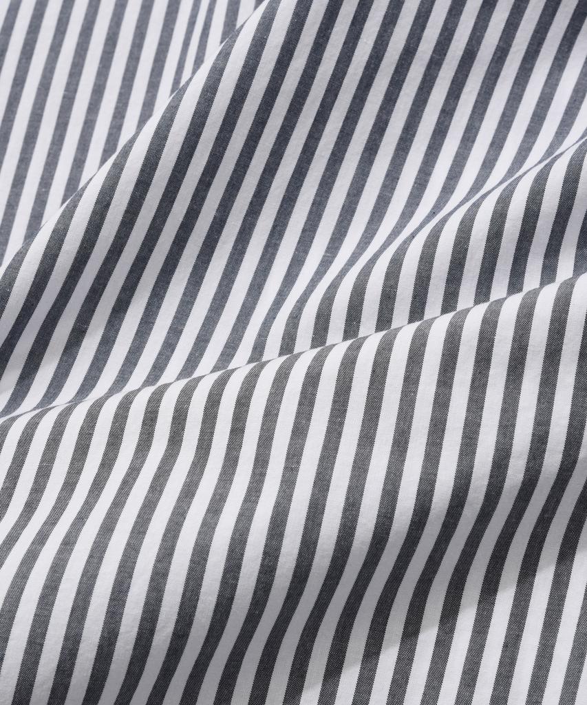COVERNAT Whale Logo Stripe Half Shirt Navy