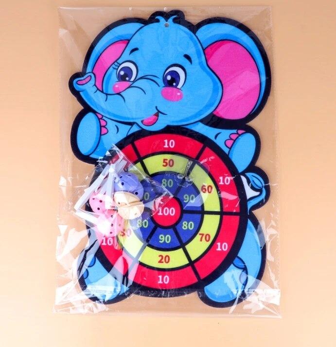 Dart Board for Kids with 3 Sticky Balls Indoor Outdoor Sport Party Games Cartoon Animal Dart Board Toys Christmas Gift