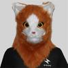 Maschera da Gatto Realistica con Bocca Mobile Maschera Animale con Testa Mobile Costume Cosplay