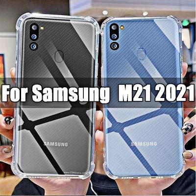 Custodia Morbida in Silicone Antiurto per Samsung Galaxy M21 2021 HD Trasparente per Sumsung M 21 2021 6.4" SM-M215G Coperture Guscio Sicurezza