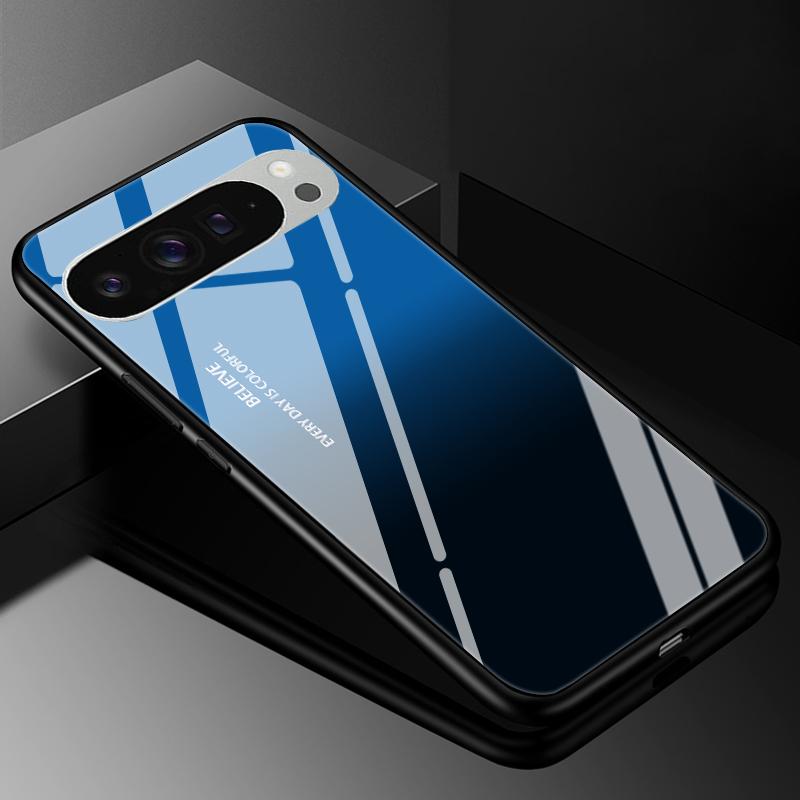 Tempered Glass Phone Case For Google Pixel 9 Pro XL 9A 9 8A 8 Pro 7 Pro 7A Luxury Hard Back Bumper Cover Pixel8 7Pro 9pro Capa