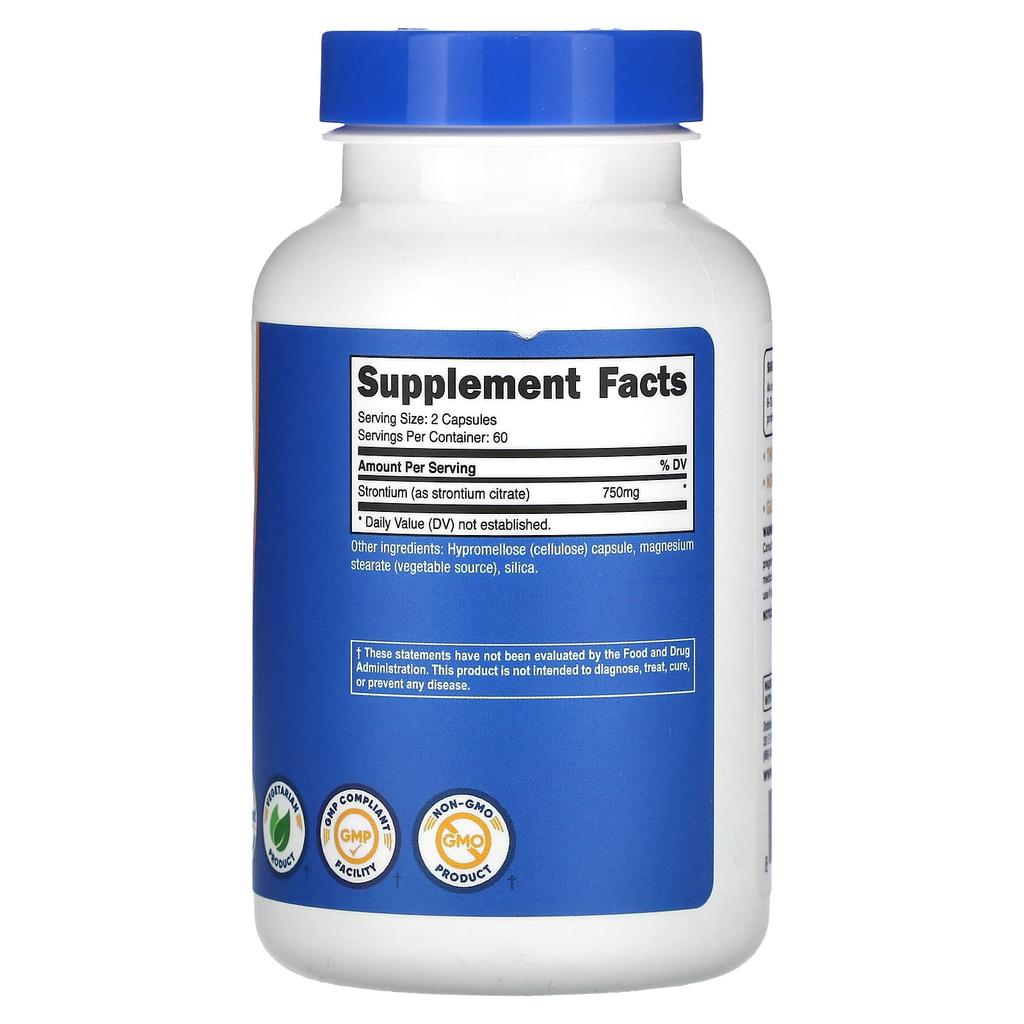 Strontium, 120 Kapseln (375 mg pro Kapsel)