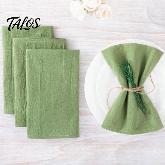 Premium Quality Cloth Napkins Solid Color Napkin, Elegant Reusable Fabric Washable Farmhouse Napkin for Wedding Baby Shower Dining Table Decor Cotton