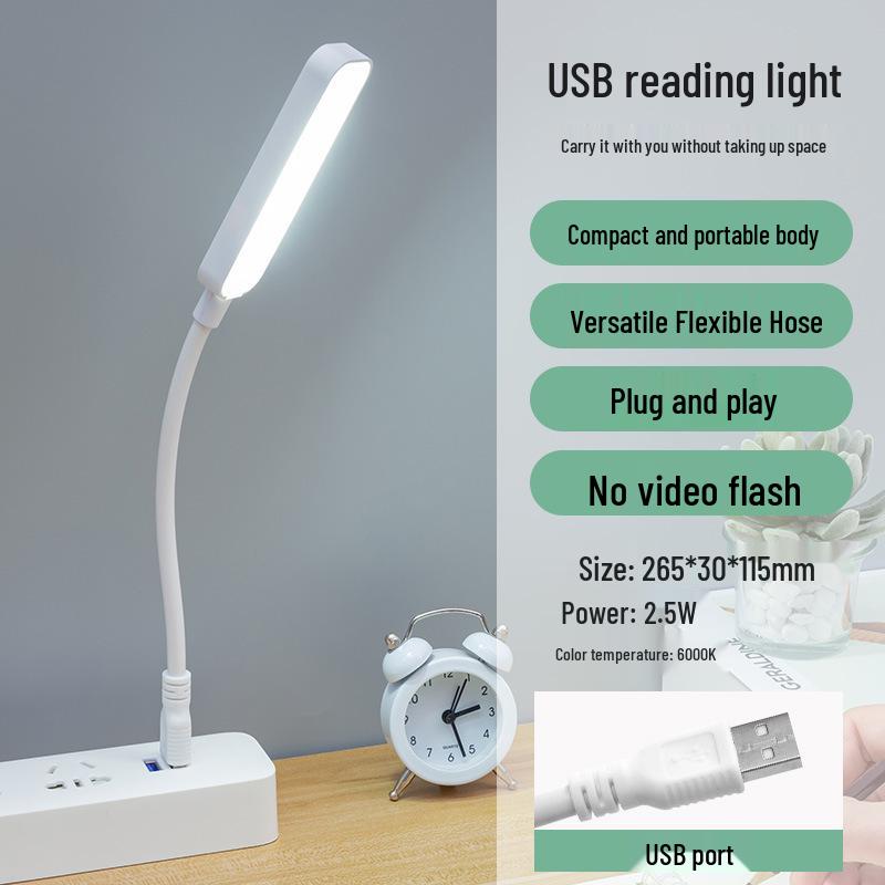 USB LED Eye-Protecting Night Light: Portable Mini Table Lamp for Power Bank or Dormitory Reading