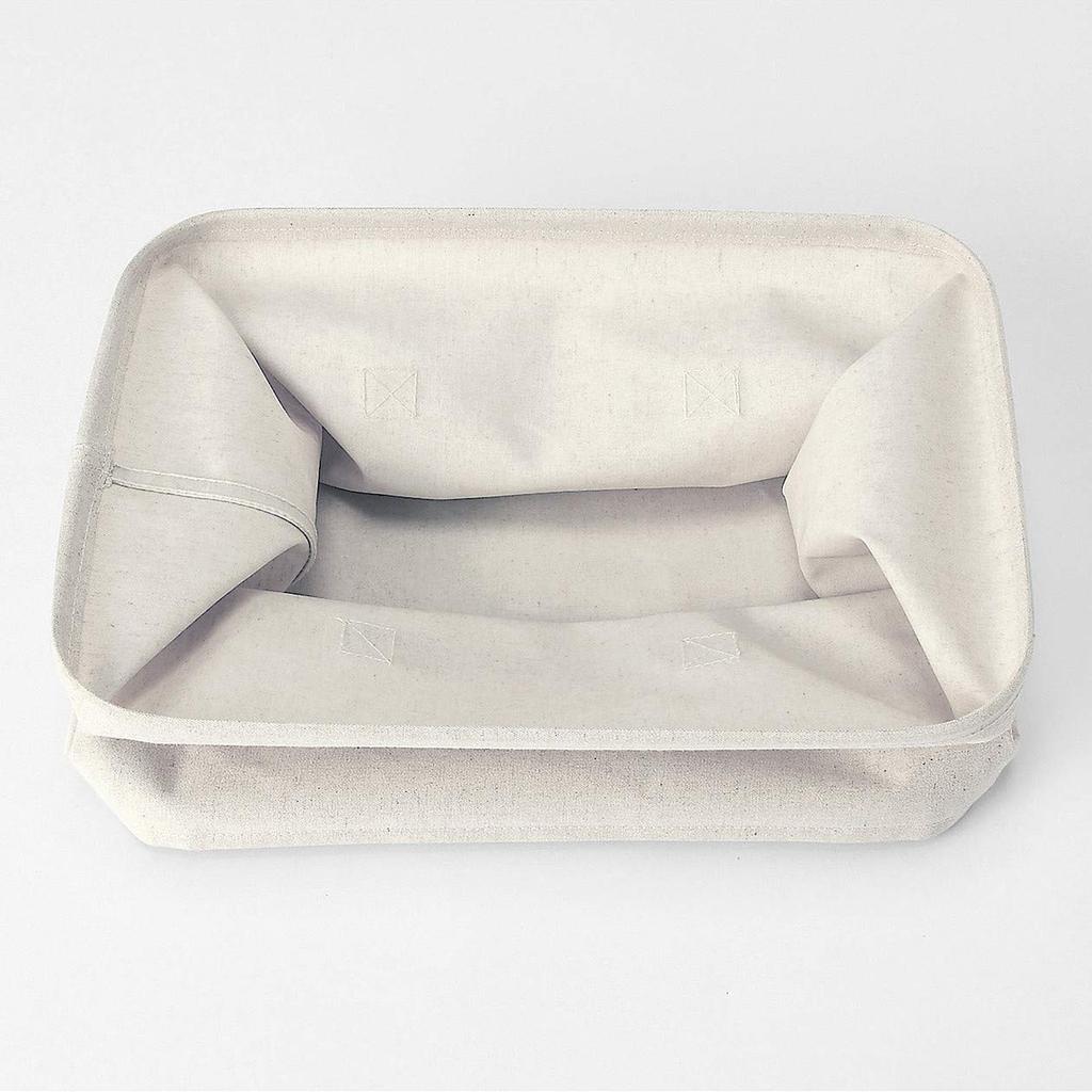 MUJI Polyester Cotton Linen Blend Soft Box Rectangular Small Width 37 X Depth 26 X Height 16cm 38369752 Approx.