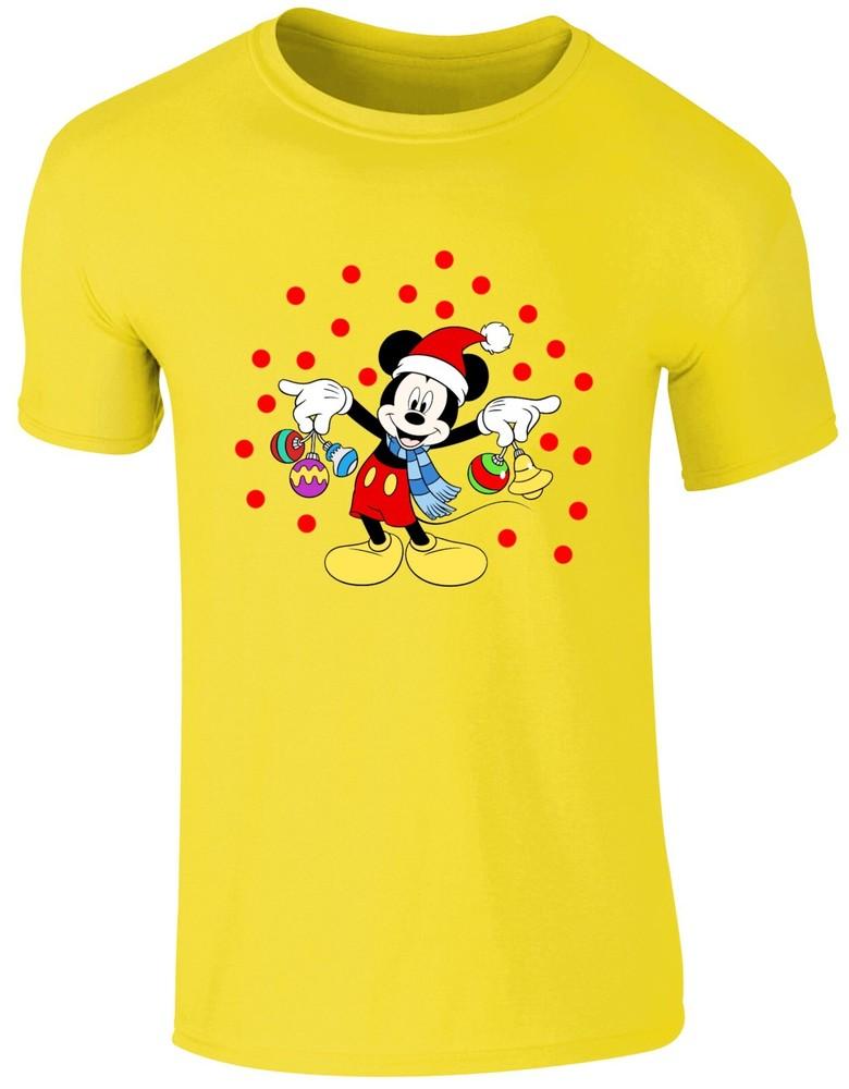 Mickey Mouse Merry Christmas TShirt Vintage Mouse Juggling Xmas Gift Unisex Top