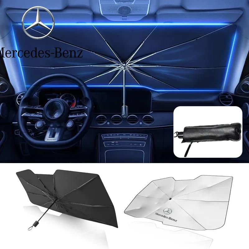 Car Logo Windshield Sunshade Umbrella for MERCEDES BENZ W203 W204 W205 W206 W209 W210 W211 W212 W213 W176 W166 W163 W221 W222 CDEFG1