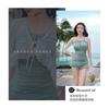 Swimsuit Women's One-piece Two-piece Suit Covers Belly To Show Slimming Sexy Long-sleeved Blouse Hot Conservative Vacation