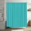 Blue And White Shower Curtain Rectangular Design For Bathrooms Easy To Clean Waterproof Fabric Decorative Window Panels In Home