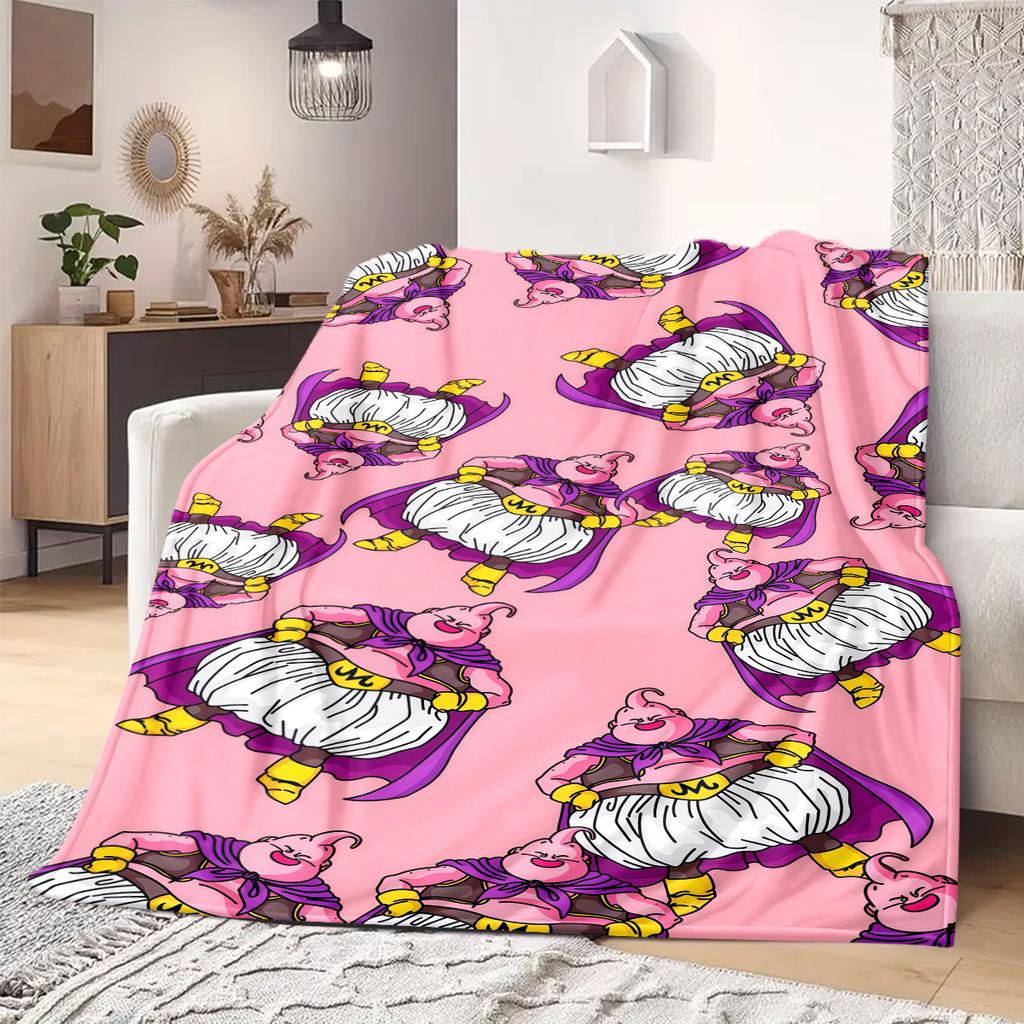 Majin Buu Print Blanket Warm Comfortable Flannel Blanket Suitable for Bedrooms,Sofas, Beds,Chairs,Travel -QIAO56