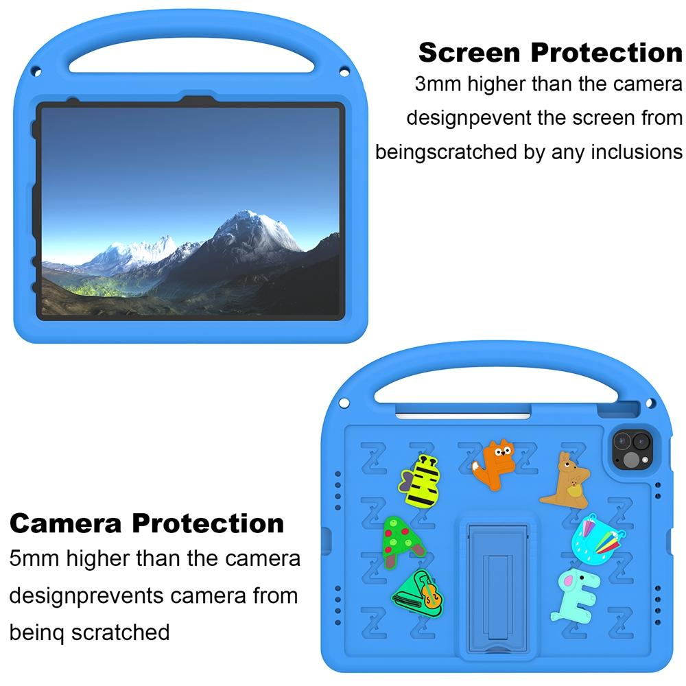 Pro Apple iPad Air 4 5 4. 5. generace 10,9 palce 2020 2022 A2325 A2316 A2588 Pouzdro Bezpečné pro děti Kreslené písmeno Přenosné EVA pěna Nárazuvzdorný Stojan Kryt na tablet