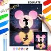 Moonlight Silhouette Oil Painting Hand Painting Art Kit Coloring Painting Handmade Diy Home Decoration Gift