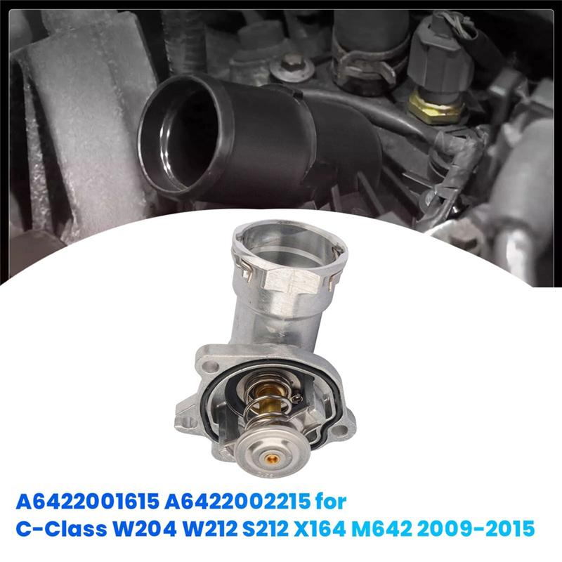 Engine Coolant Thermostat Housing A6422001615 A6422002215 For C-Class W204 W212 S212 X164 M642 2009-2015