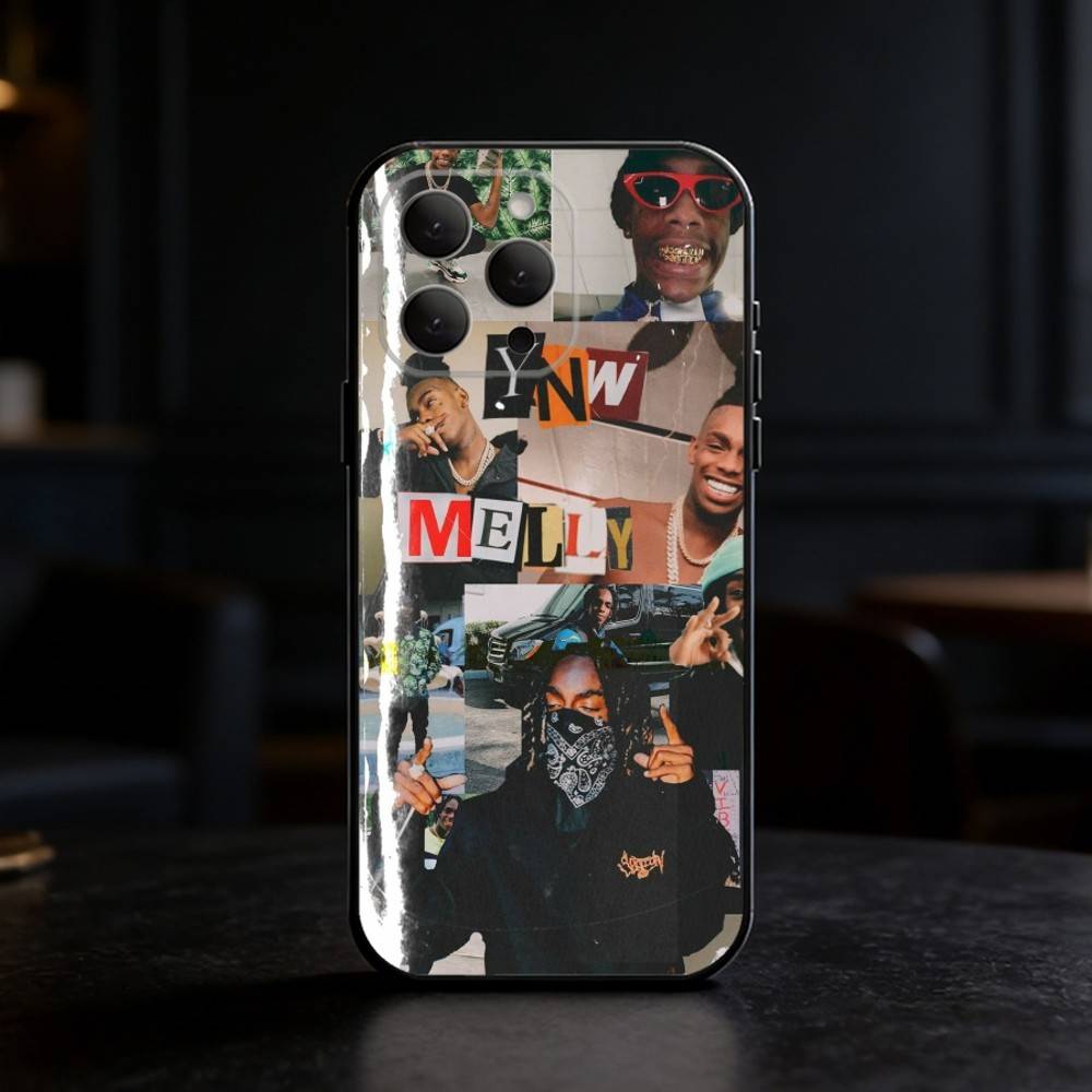 Y-YNW Melly Rapper SINGER Phone Case For iPhone 17,16,15,14,13,12,11 Plus,Pro Max,SE4Soft Silicone Black Cover iPhone16pro