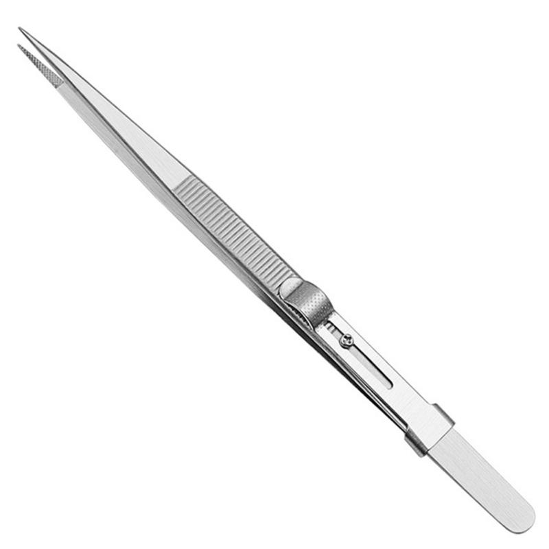 Jewelry Tweezers Professional Slotted Stainless Steel Tweezers Multipurpose Tweezers For Diy Diamond