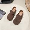Big-headed lazy shoes Boken autumn ugly cute Boken shoes one-pedal women's 2025 retro new inner height-increasing Doudou shoes