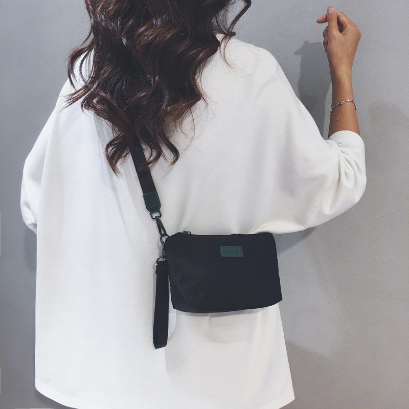 

Classy Nylon Outing Shoulder Bag Black