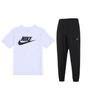 Logo-Print Regulärer Ärmel Rundhals Kurzarm Einfarbig Locker sitzend Elastische Manschette Hose Lässiges Sportset Herren Sets AR5005-101+FB7498-010