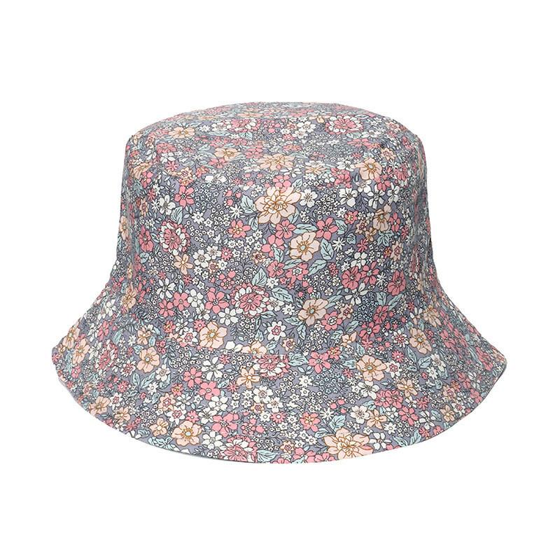 

Cute Flower Patterned Bucket Hat Women s Fashionable Sun Protection Cap C