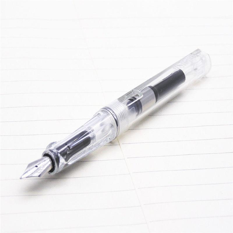 Transparent White Business Office Medium Nib Fountain Pen Student Stationery Pen New Office Supplies Pens for Writing Stylos