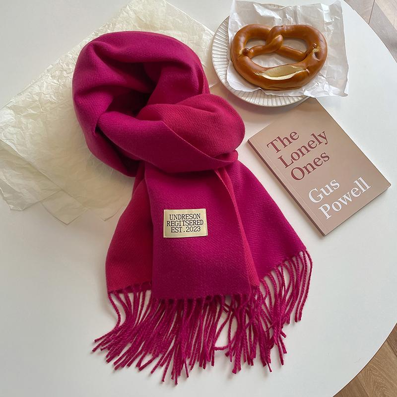 Luxury 2 Colours Cashmere Scarf Women Autumn Winter Shawl Pashmina Handkerchief Lady Pareo Soft Outdoor Windproof Travel Bufanda