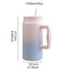 50oz Large Capacity Stainless Steel Travel Coffee Mug Portable Vacuum Insulated Water Cup Thermo Bottle with Handle Straw ForCar