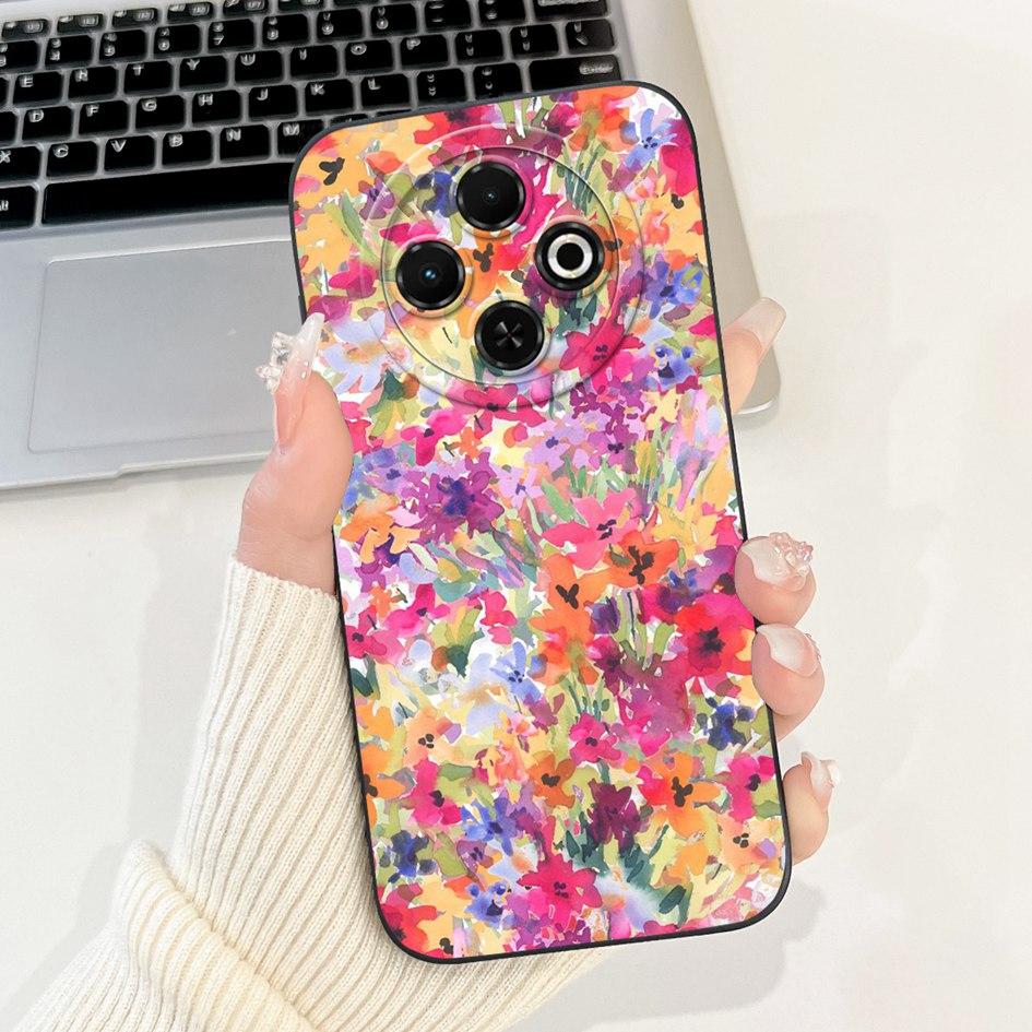 For Tecno Spark 30C 4G Case Popular Daisy Flower Soft Silicone Matte Cover For Tecno Spark30C 4G kl5 kl5n Full Protection Bumper