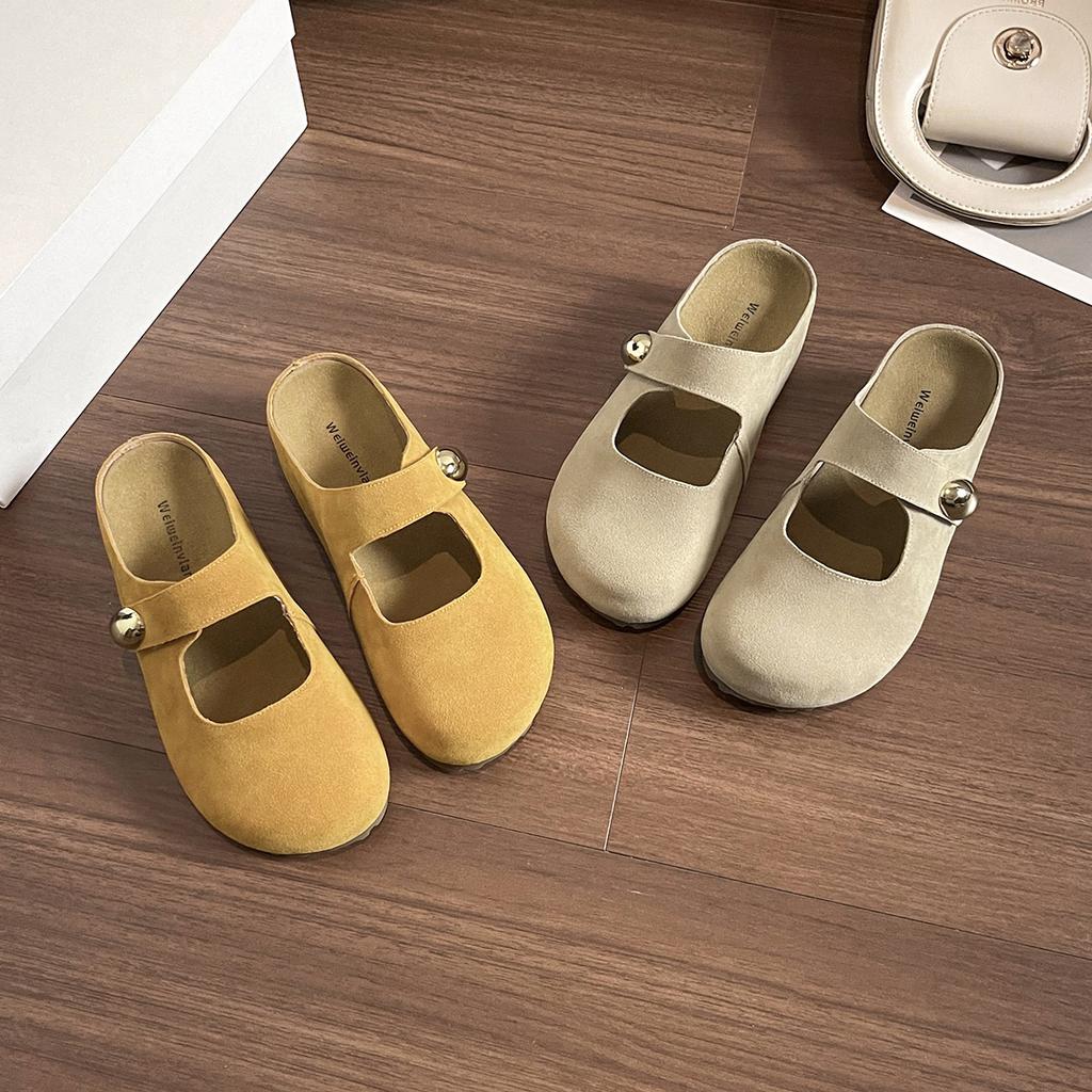 Weiwei Girl 979-1 Inner Height Increase Birkencool Slippers Women's summer outer wear one pedal thick-soled bag head and half slippers