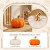 Ceramic Pumpkin Decoration - 2.6 3.3 Inch Fall Tabletop Figurine for Home Decor