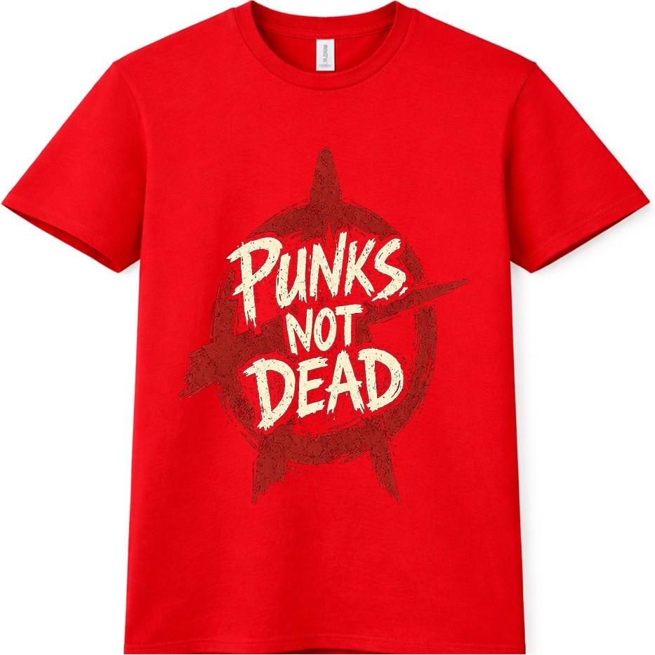 Панк-рок футболка Punks Not Dead Звезда Анархии Графическая футболка Альтернативная музыка Топ S