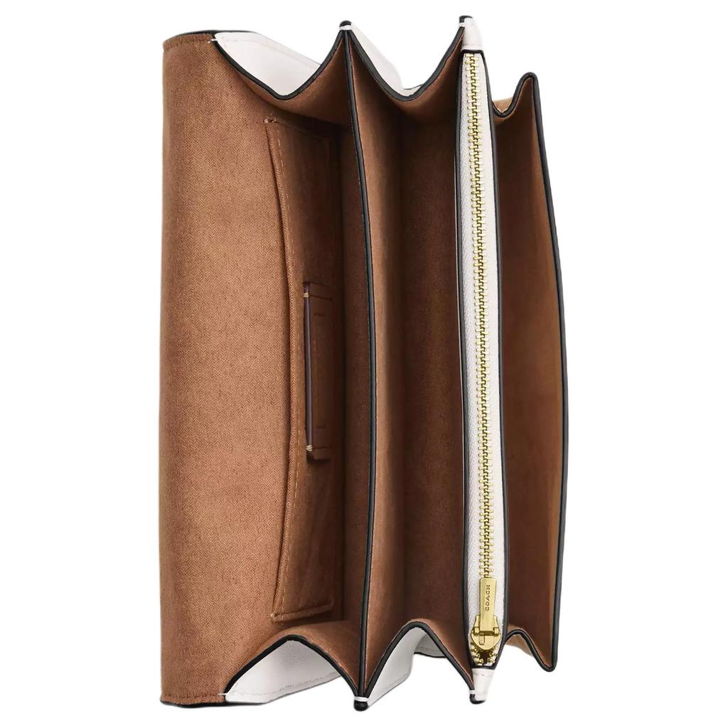 Coach Klare 22 Brand Logo Snap Closure Coated Canvas And Smooth Leather Crossbody Shoulder Bag Small Women bags Chalk CV978-IMXDM